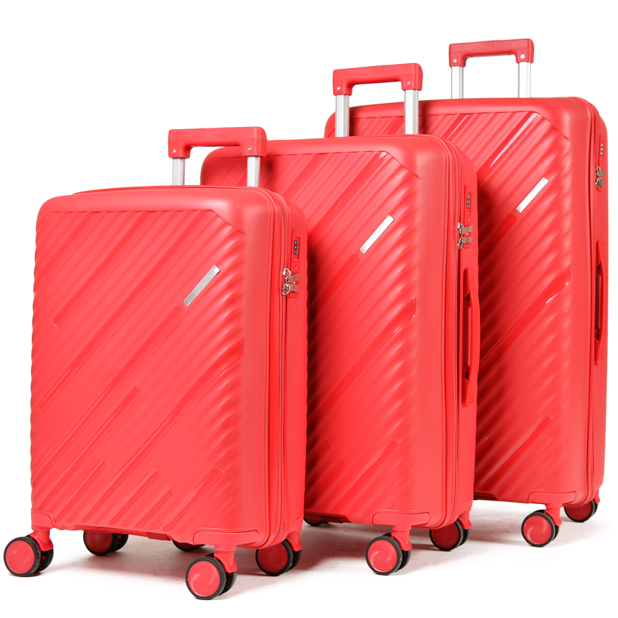 medium suitcase polypropylene red 0161455