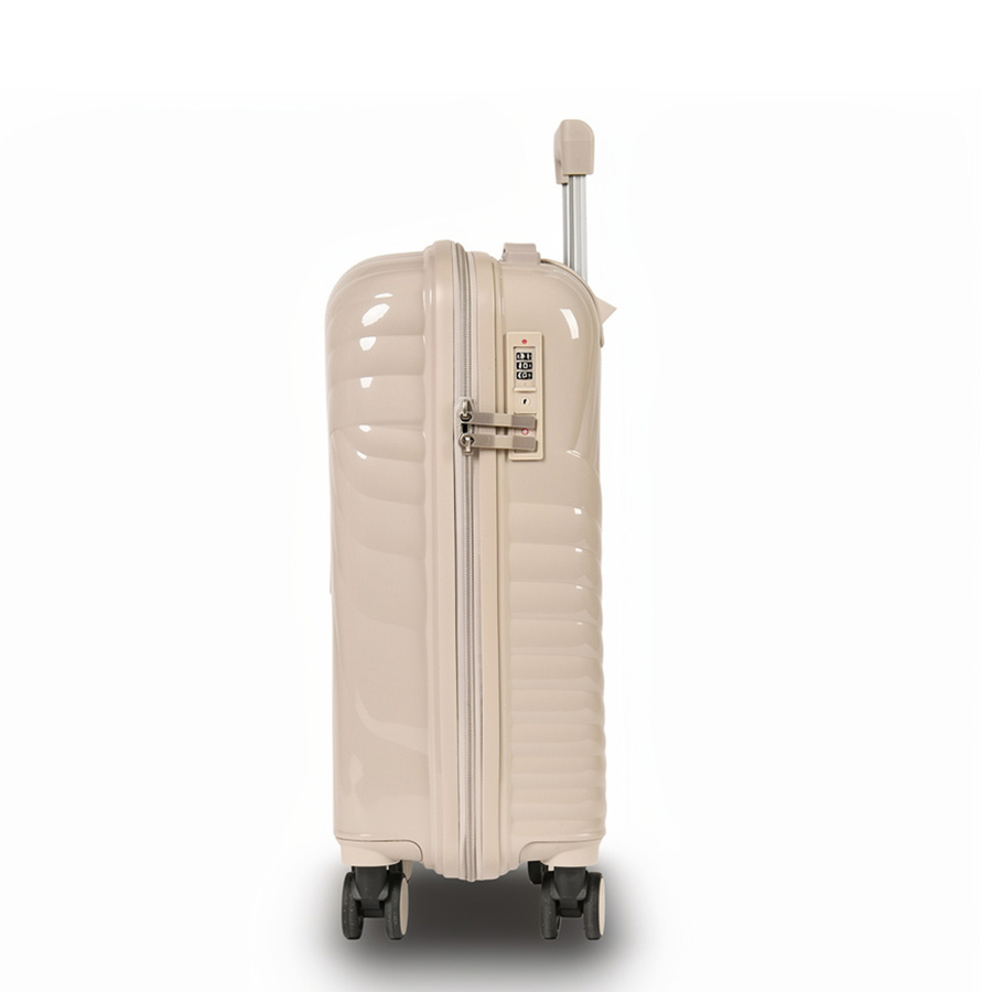 medium suitcase polypropylene light grey 0161611