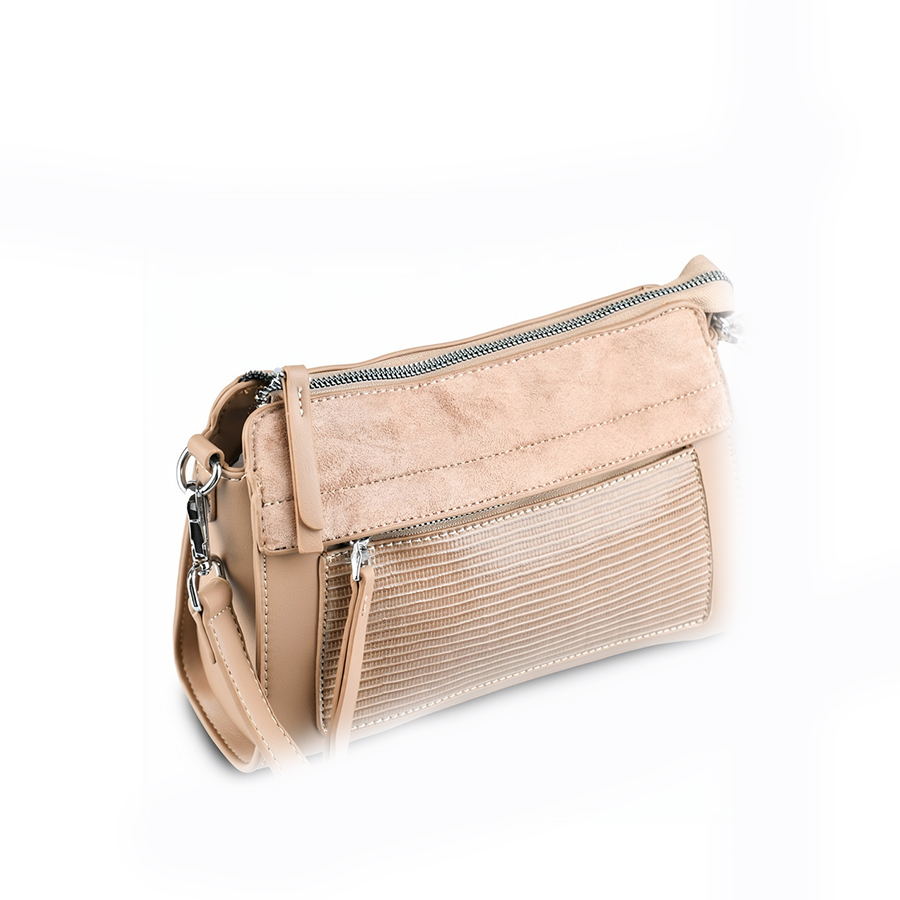 geantă damă piele naturală/piele ecologică bej 0163095