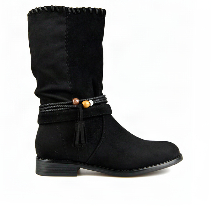 botine damă textil negru 0162782