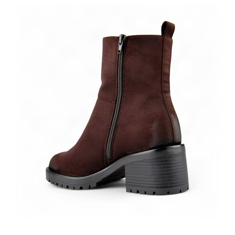 botine damă textil maro 0162909