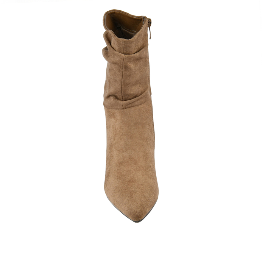 botine damă textil maro deschis 0162847