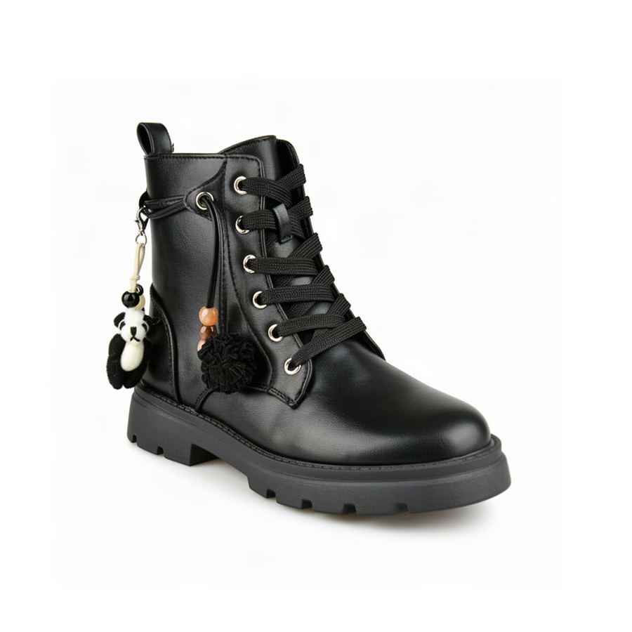 kids boots synthetic leather black 0162538