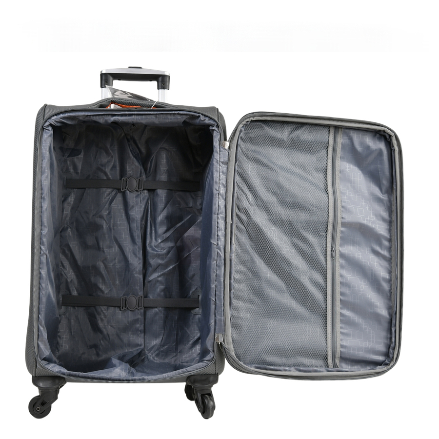 medium suitcase textile grey 0163730