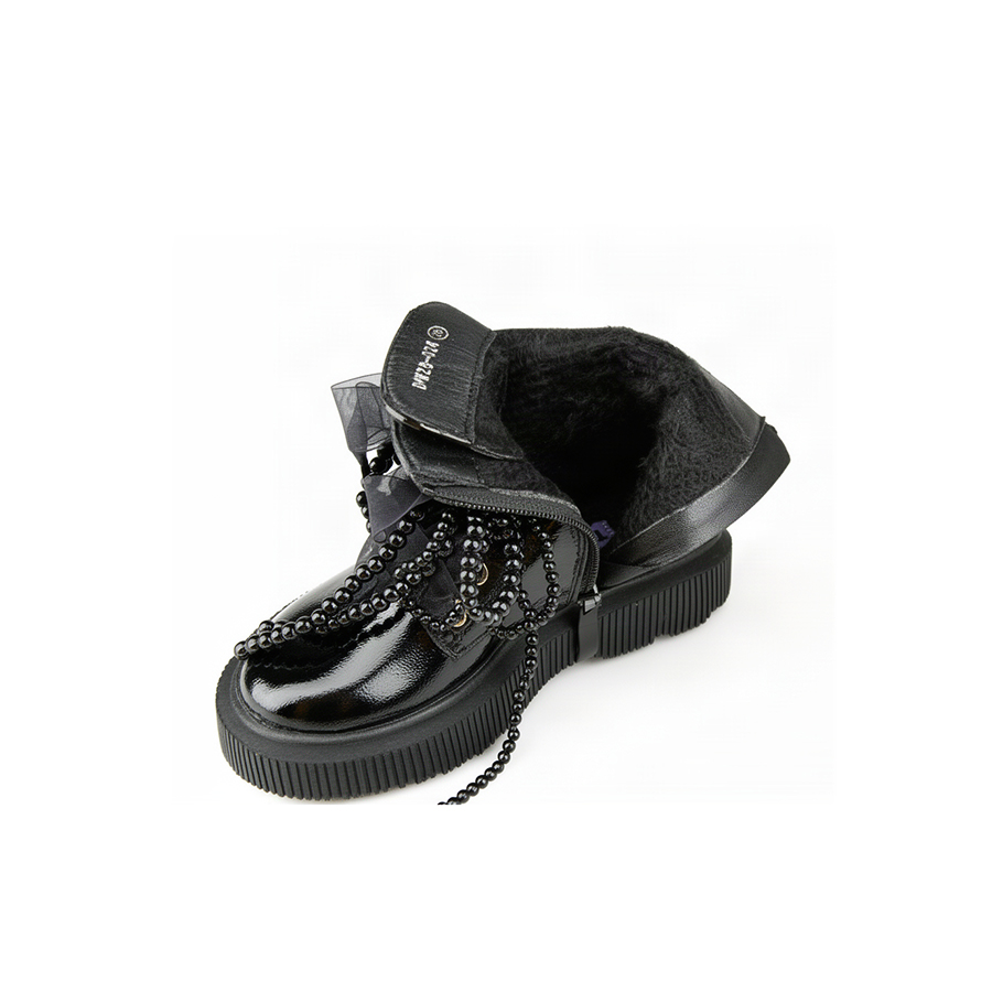 kids boots synthetic leather black 0162559
