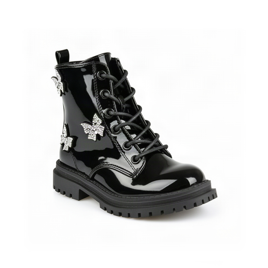 kids boots synthetic leather black 0162552