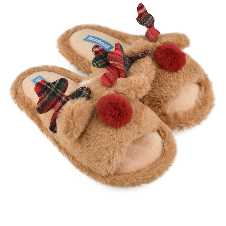 lady's slippers textiles brown 0162090