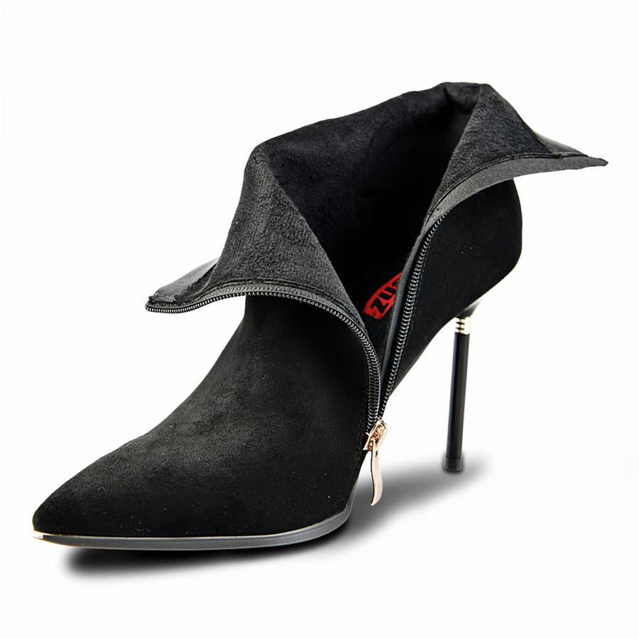 botine damă textil negru 0162063