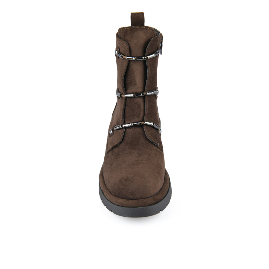 botine damă textil maro 0162442