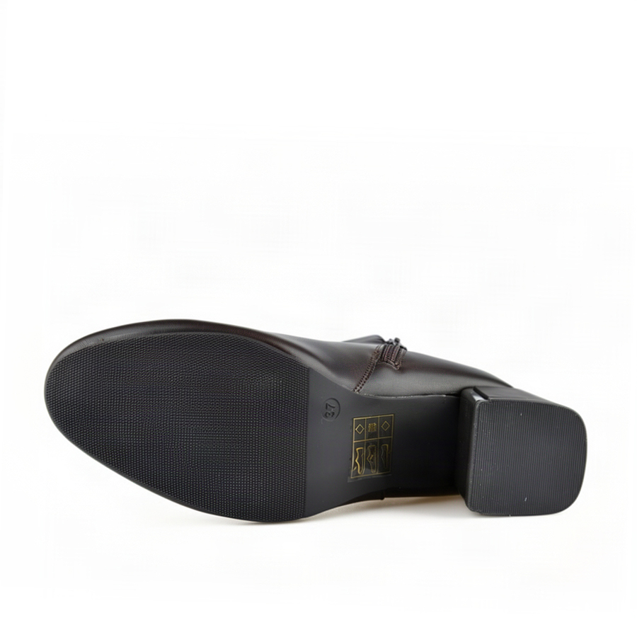 botine damă piele ecologică maro 0162427