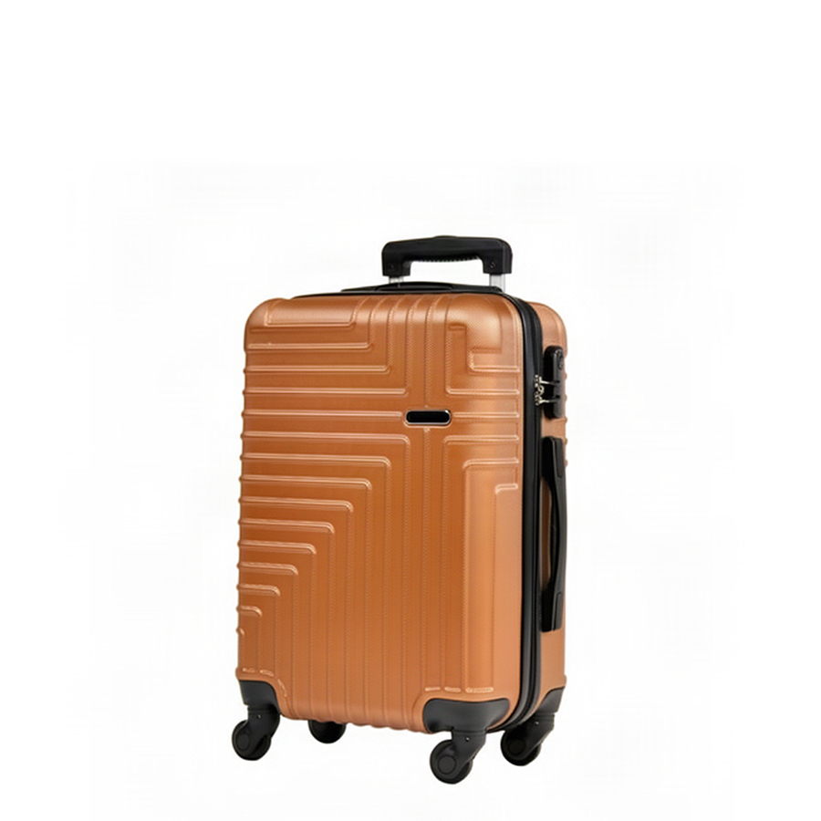small suitcase ABS plastic brown 0163681