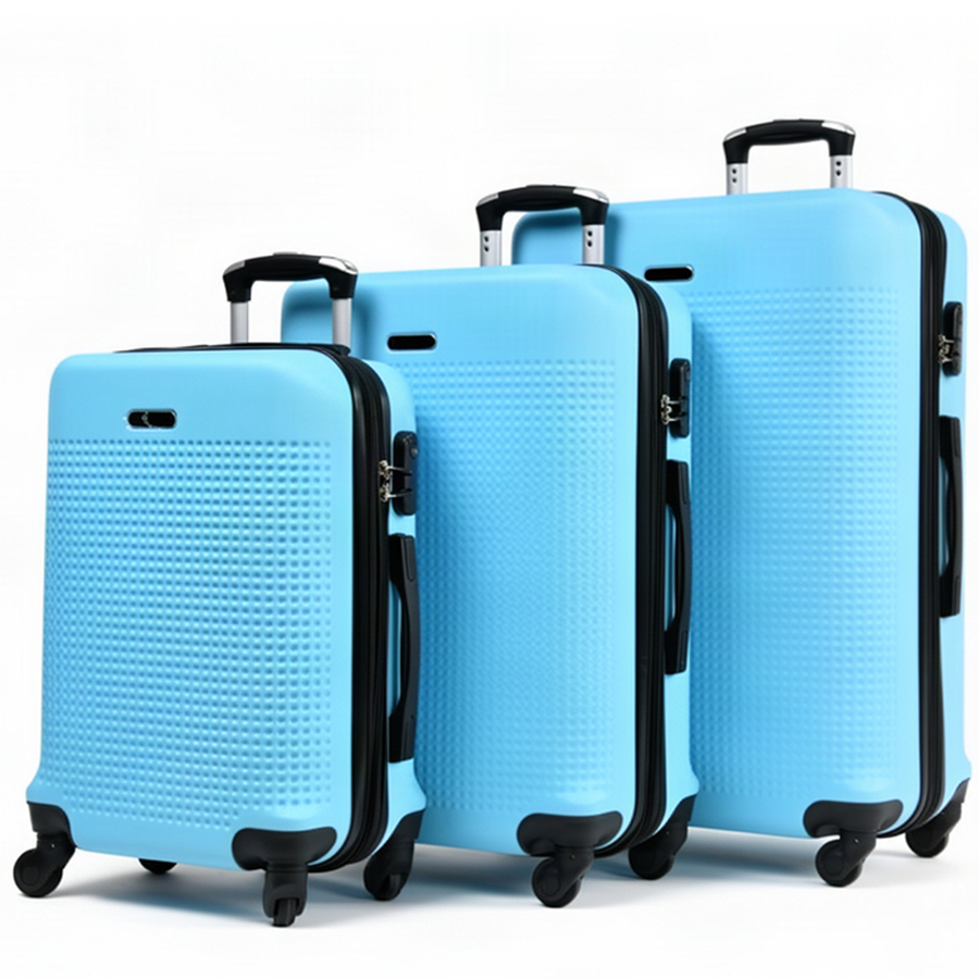 medium suitcase ABS plastic blue 0163694