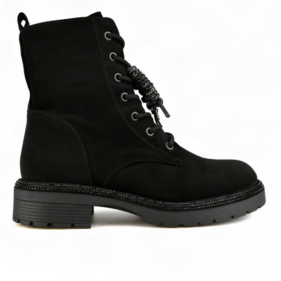 botine damă textil negru 0162440