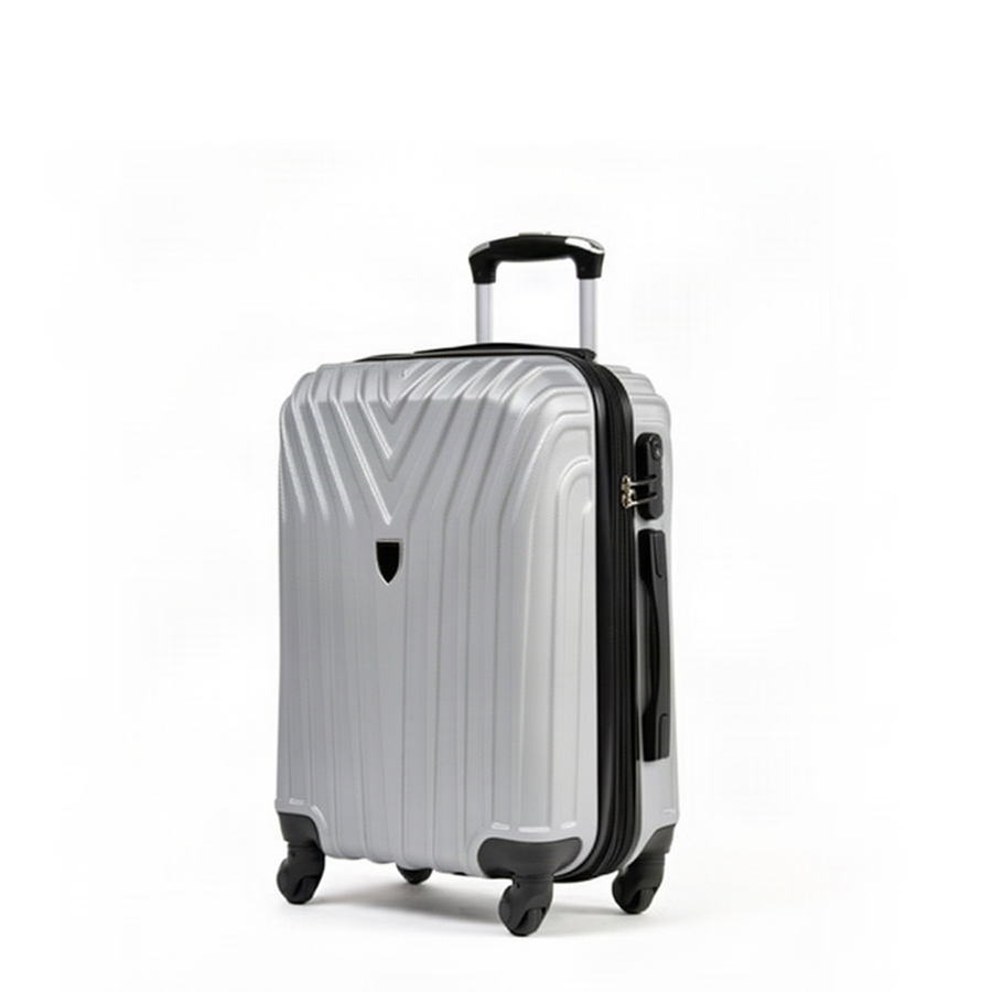 small suitcase ABS plastic silver 0163669