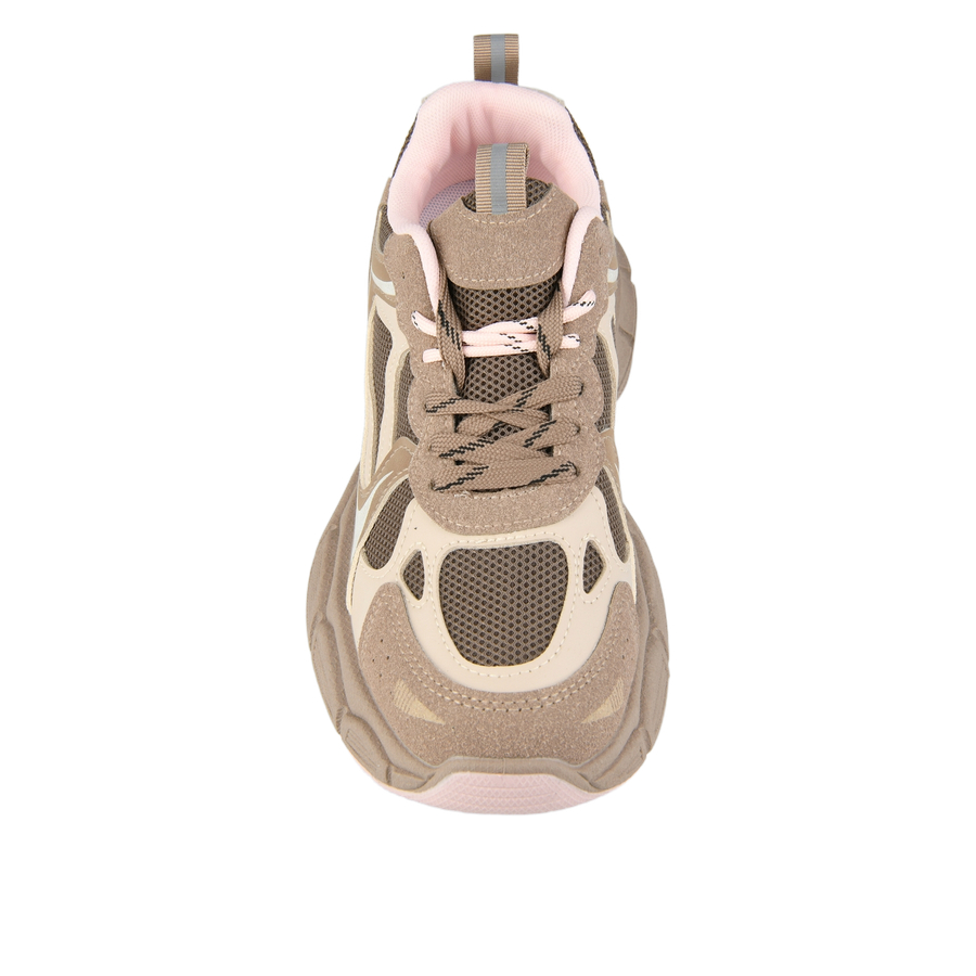 adidași damă textil/piele ecologică maro deschis 0162723