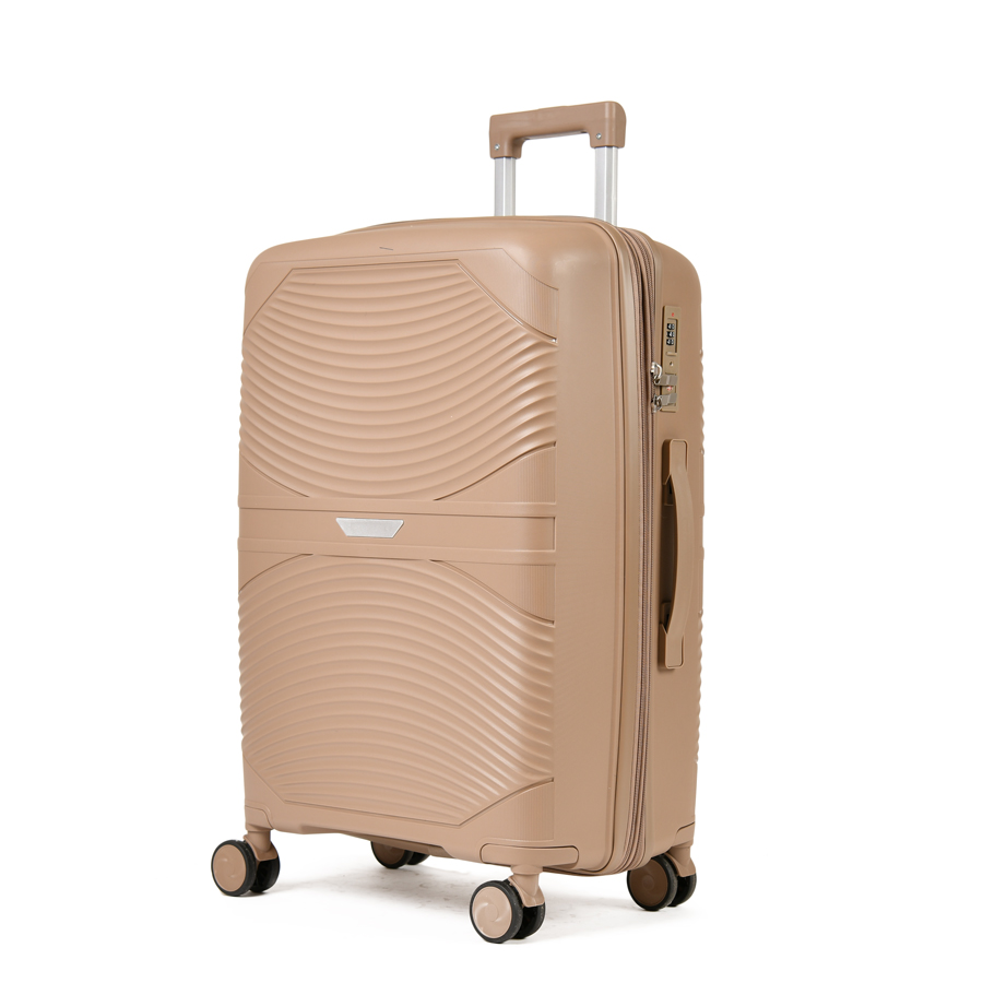medium suitcase polypropylene light brown 0161440