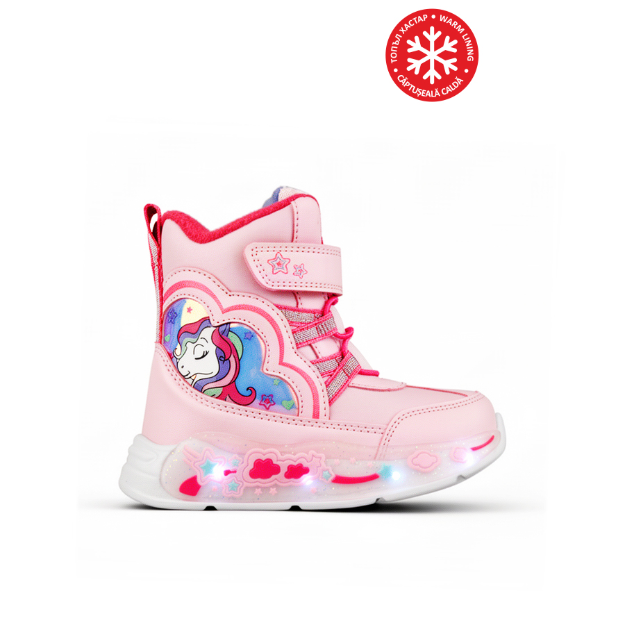 kids boots synthetic leather pink 0162291