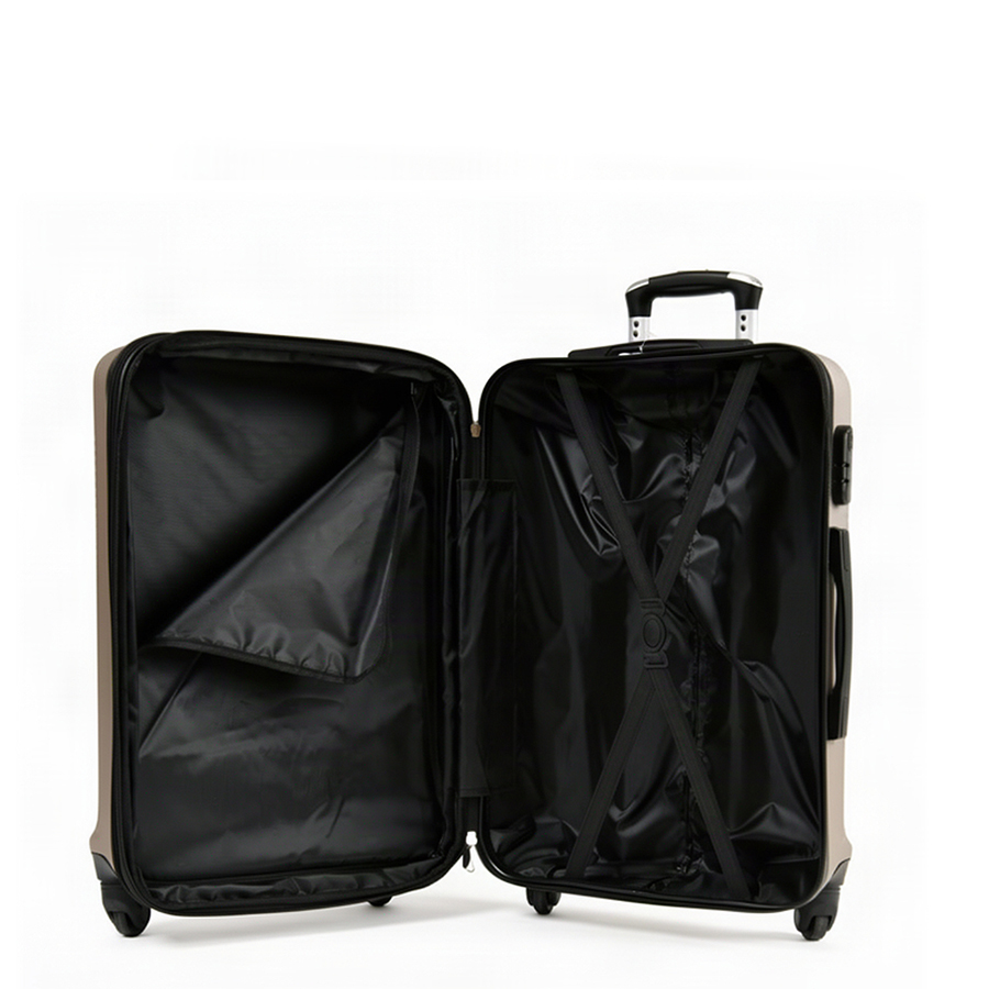 small suitcase ABS plastic beige 0163696