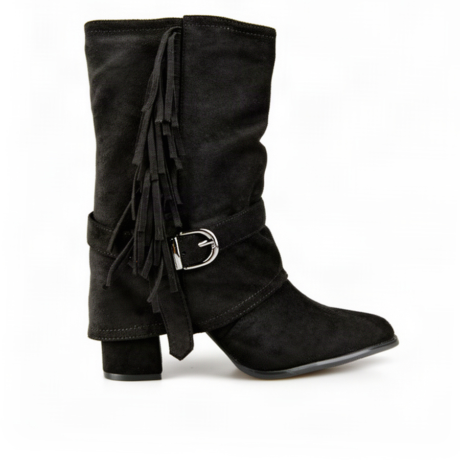 botine damă textil negru 0162832