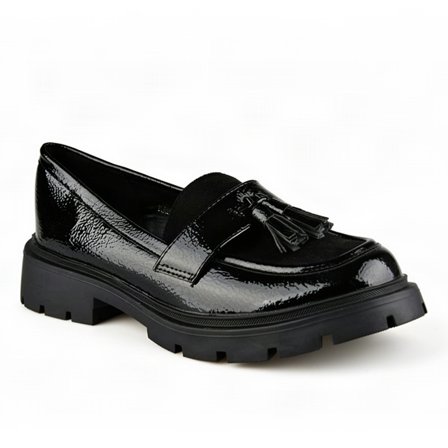 lady's shoes synthetic leather/textile black 0163000