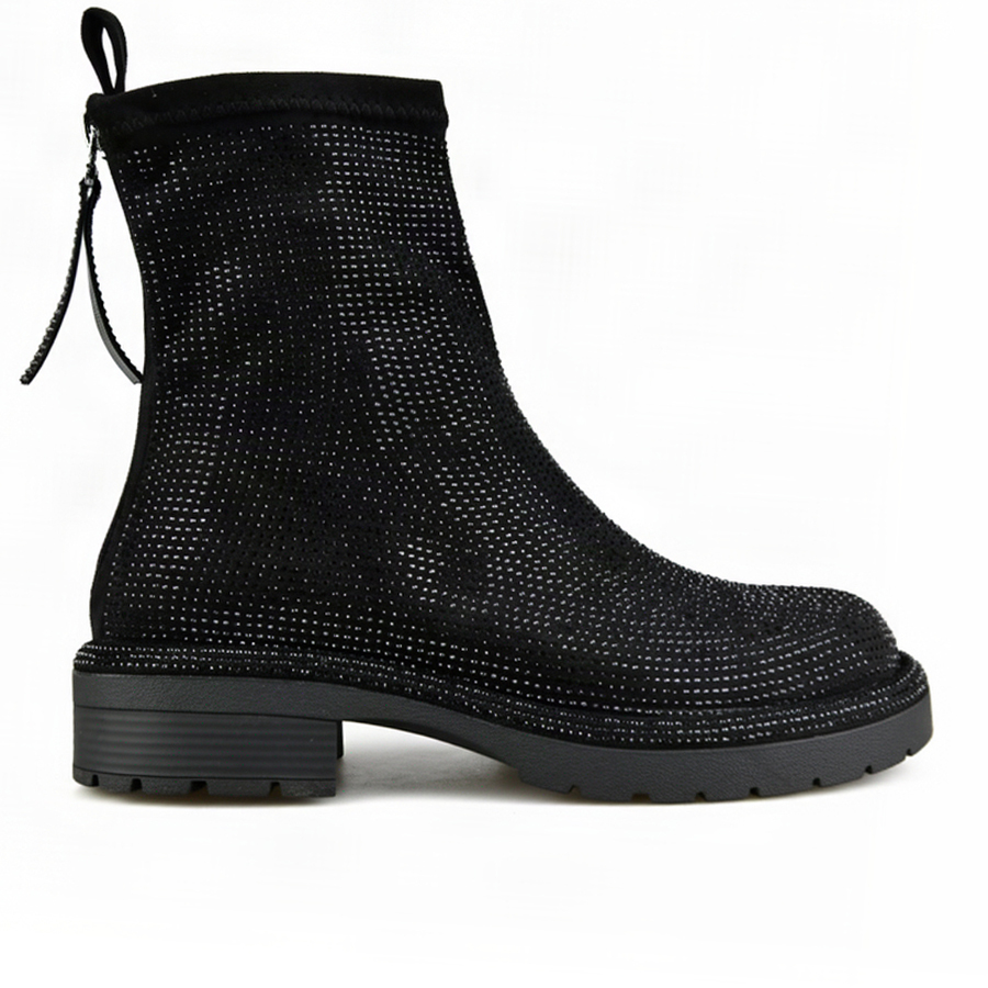 botine damă textil negru 0162443