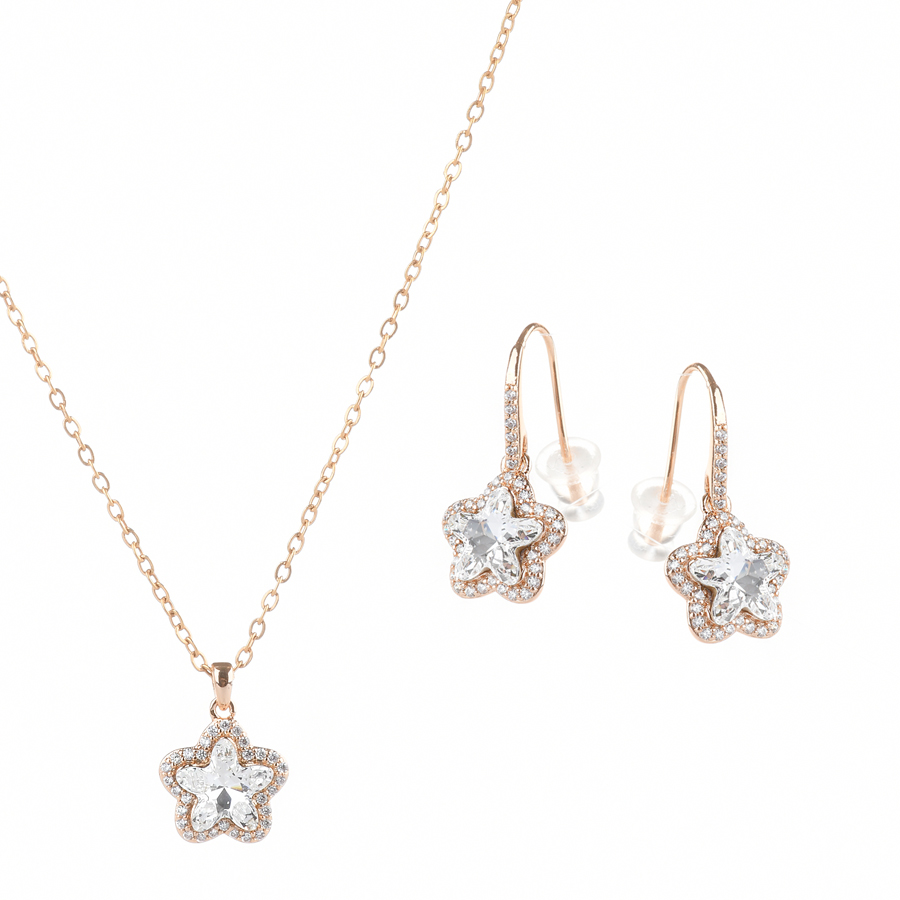 set damă alamă, cristale Swarovski auriu 0165088
