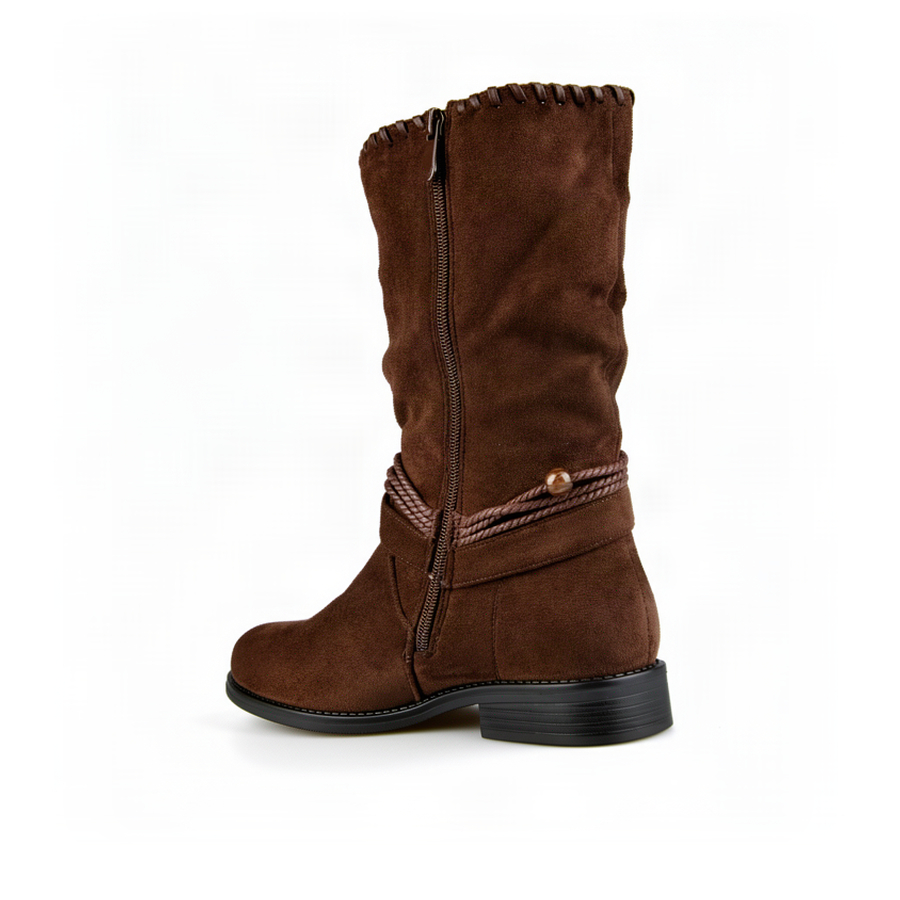 botine damă textil maro 0162783