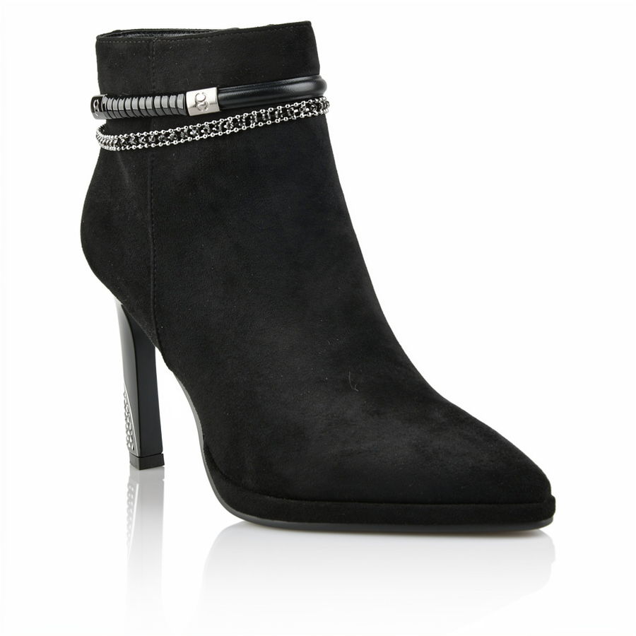 botine damă textil negru 0162068