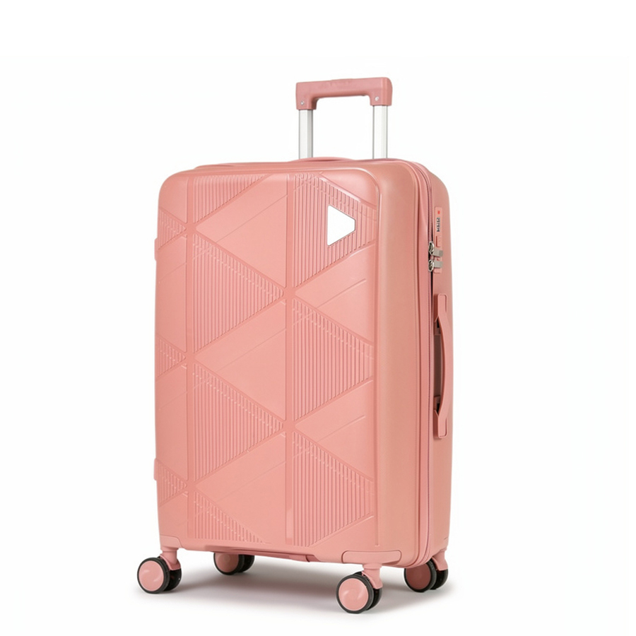 medium suitcase polypropylene dark pink 0161578