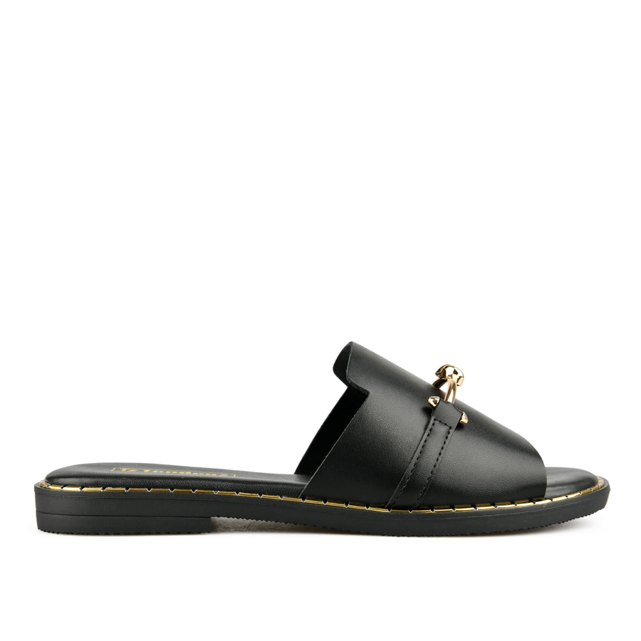 papuci damă piele ecologică negru 0160217