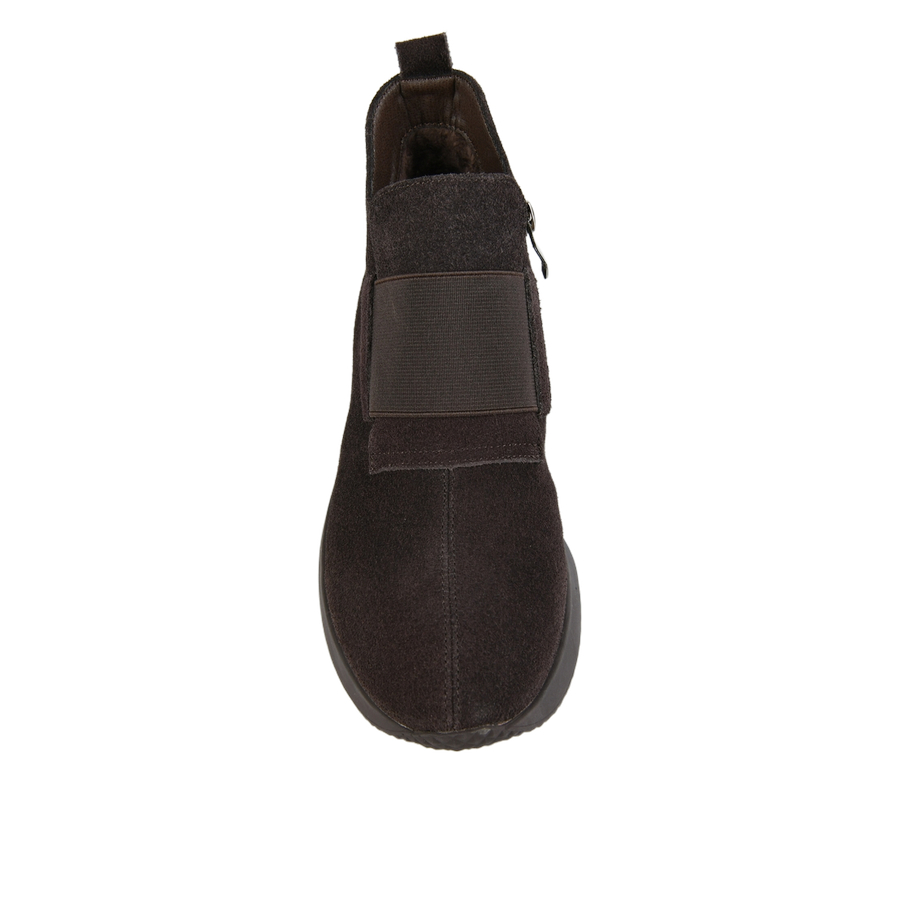 botine damă piele naturală maro închis 0162877