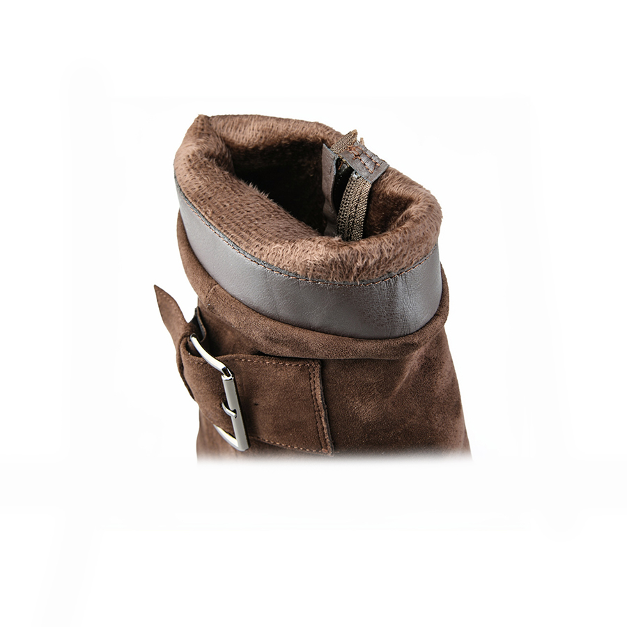 botine damă textil maro 0162447