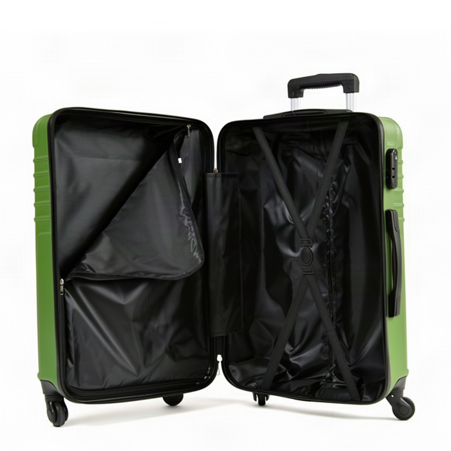 medium suitcase ABS plastic dark green 0163676