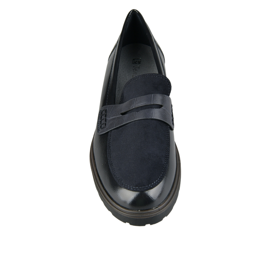 lady's shoes textile/synthetic leather dark blue 0163001