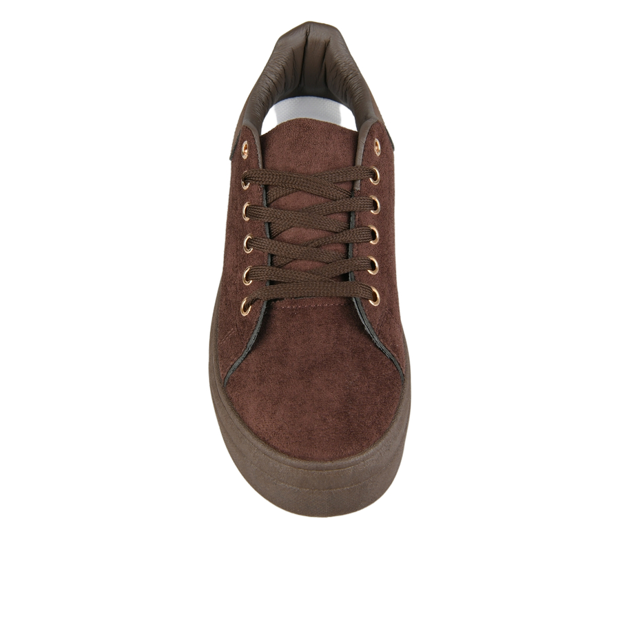adidași damă piele ecologică/textil maro 0163311