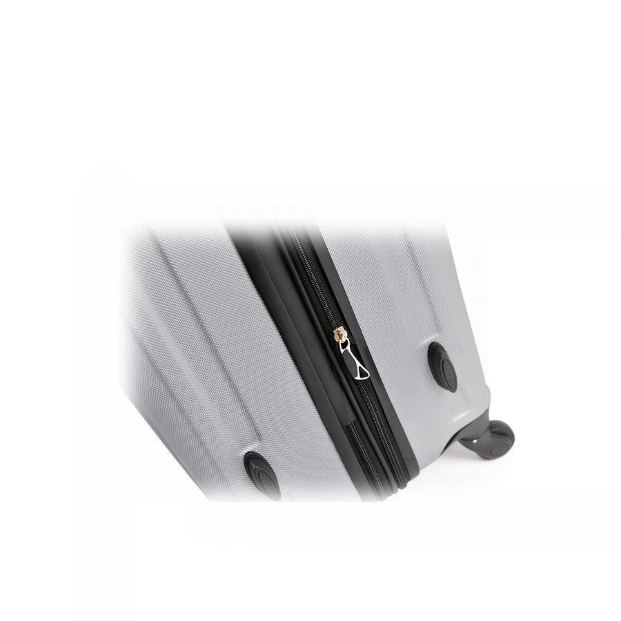 small suitcase ABS plastic silver 0163669