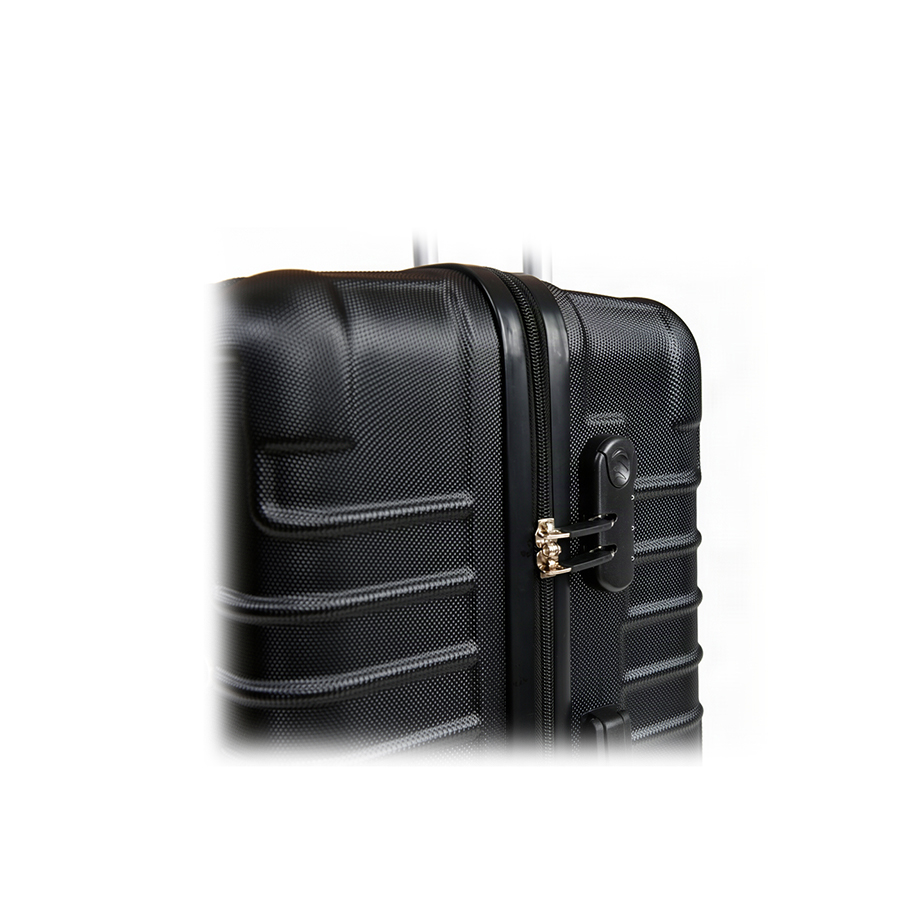 small suitcase ABS plastic black 0163684