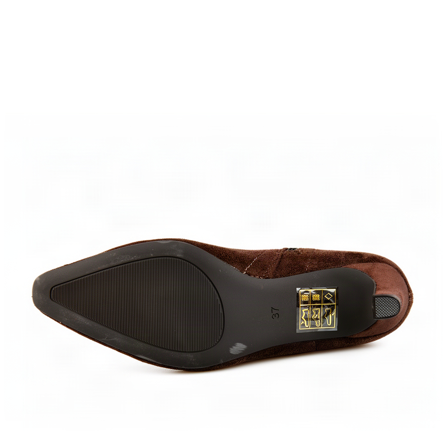 botine damă textil maro 0162825