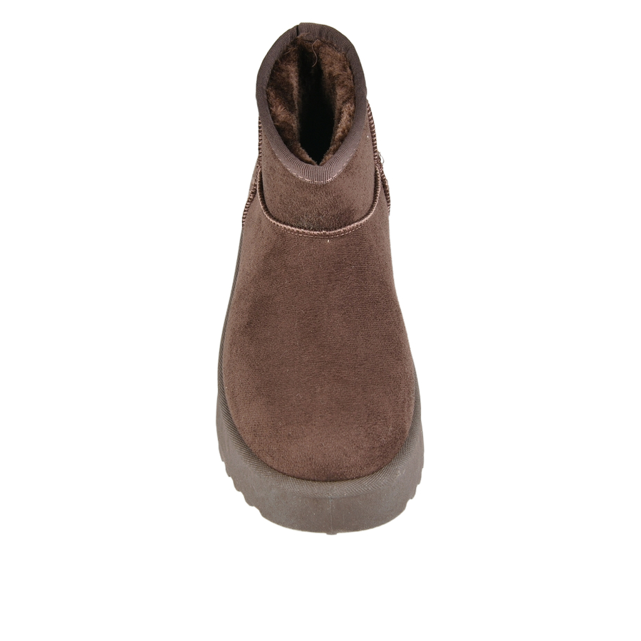 botine damă textil maro 0163373