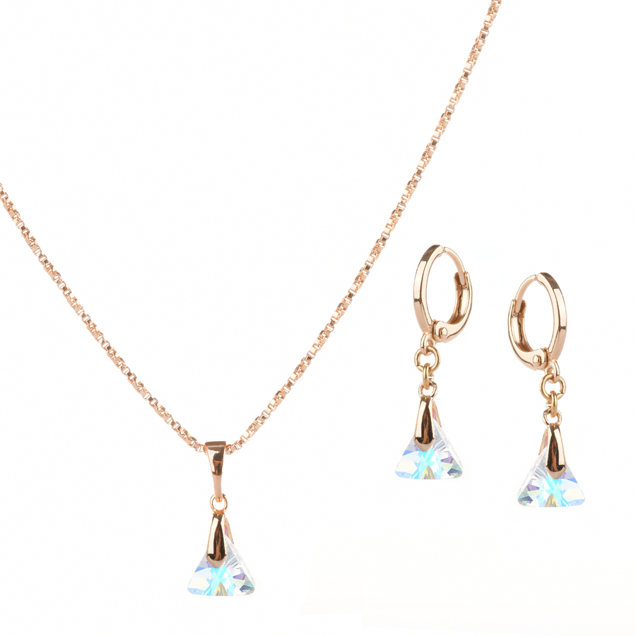 set damă alamă, cristale Swarovski auriu 0165083