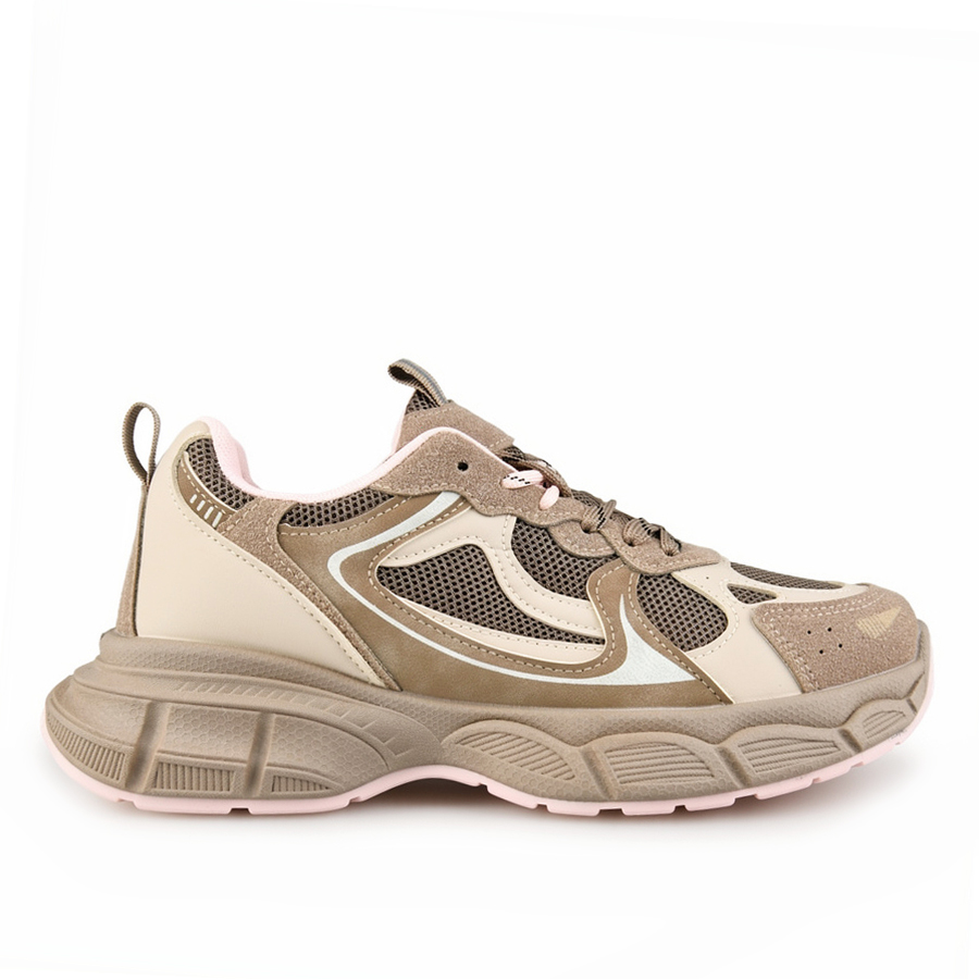 adidași damă textil/piele ecologică maro deschis 0162723