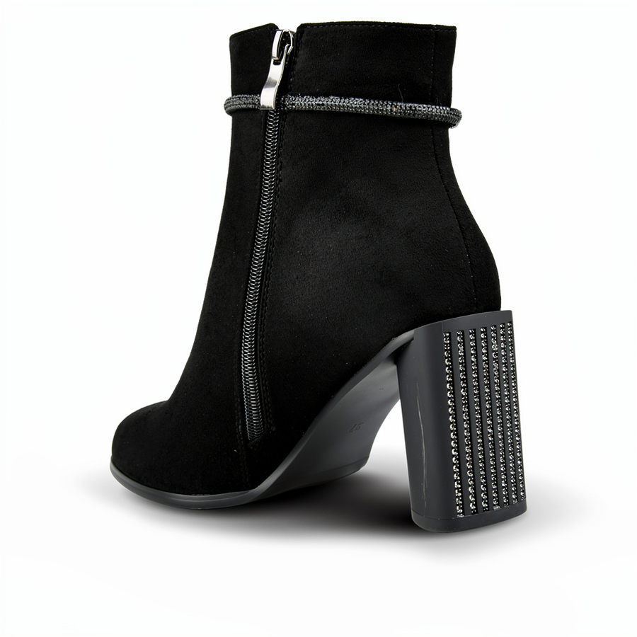botine damă textil negru 0162059