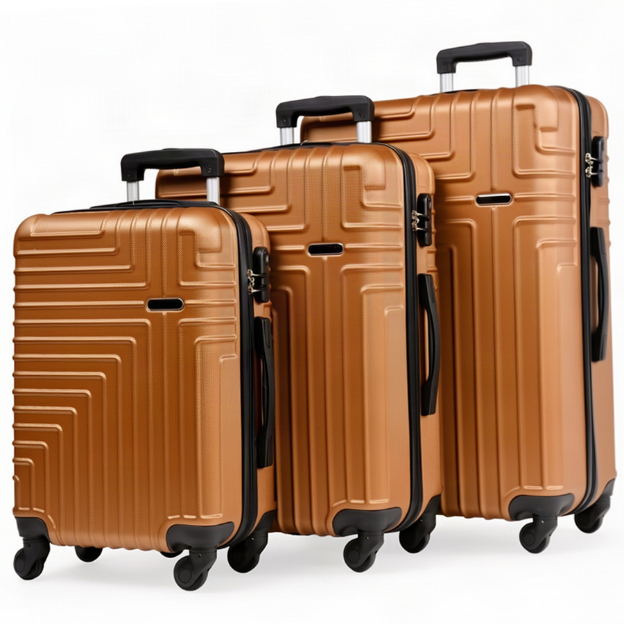big suitcase ABS plastic brown 0163683