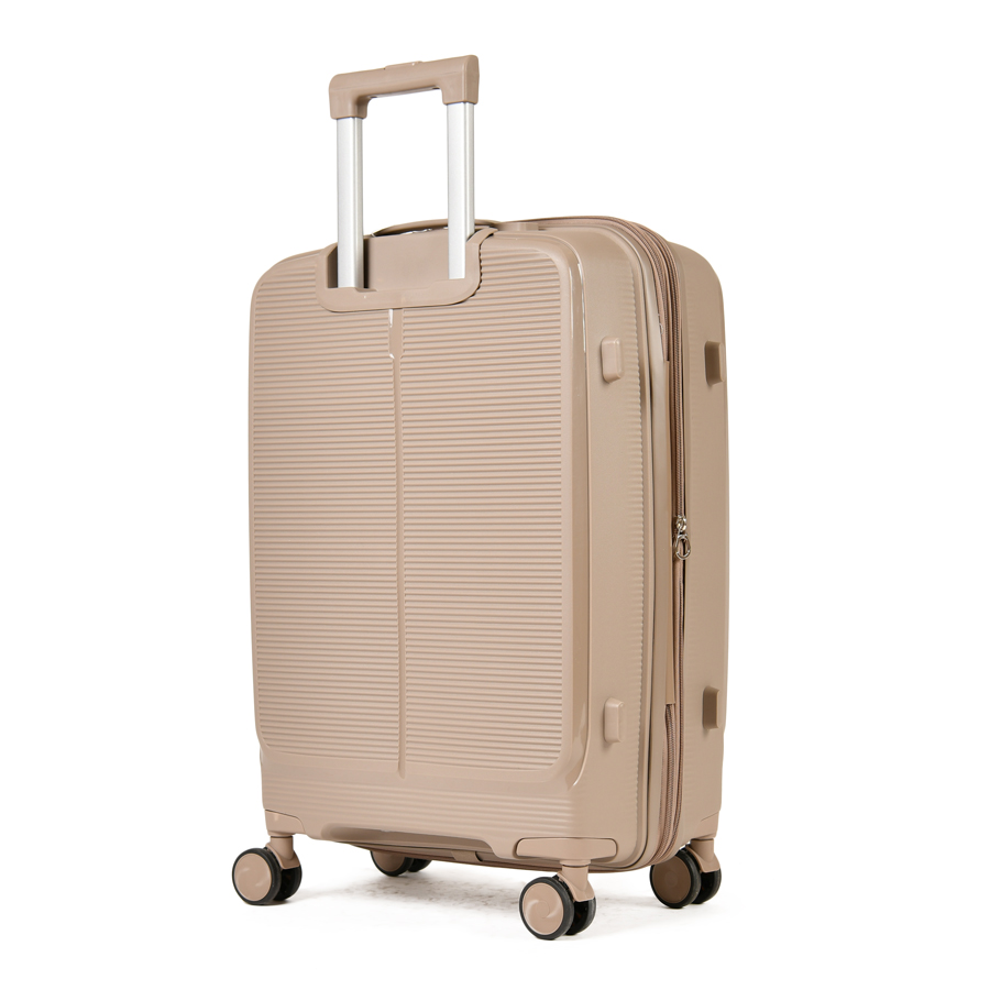 medium suitcase polypropylene light brown 0161416