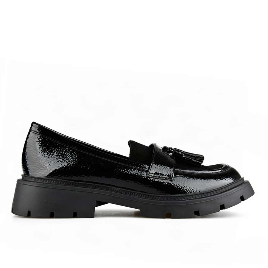 lady's shoes synthetic leather/textile black 0163000