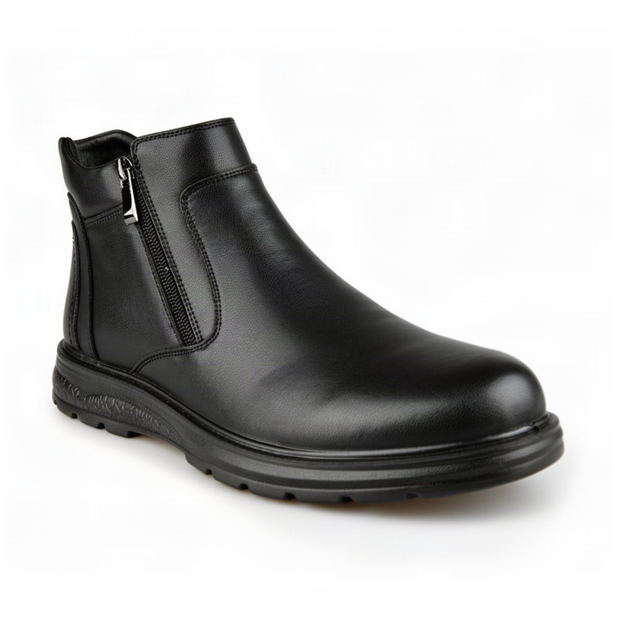 botine bărbați piele naturală negru 0162764