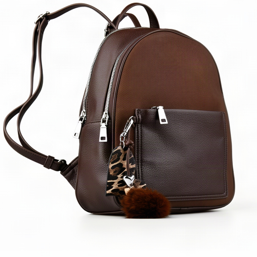 rucsac damă piele ecologică maro 0163156