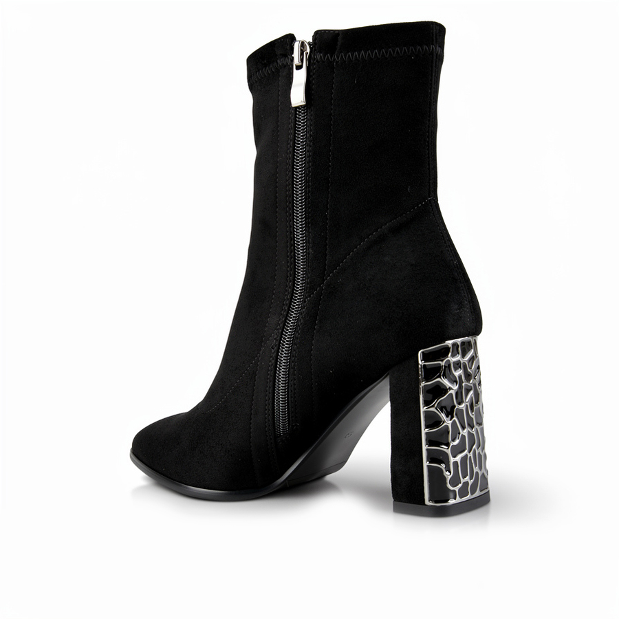 botine damă textil negru 0162062
