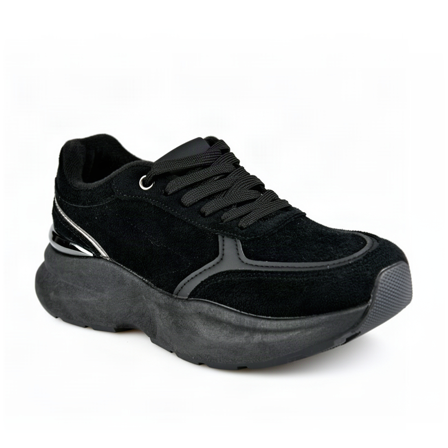 adidași damă piele ecologică/textil negru 0163308