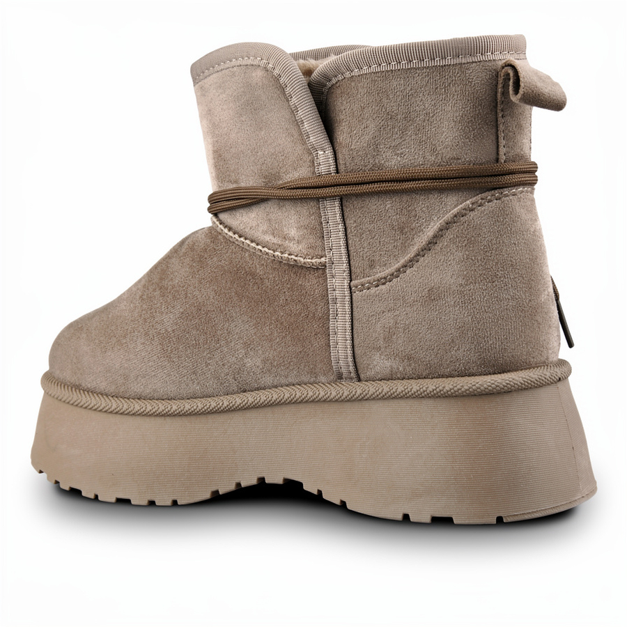 botine de zăpadă damă textil maro deschis 0162978
